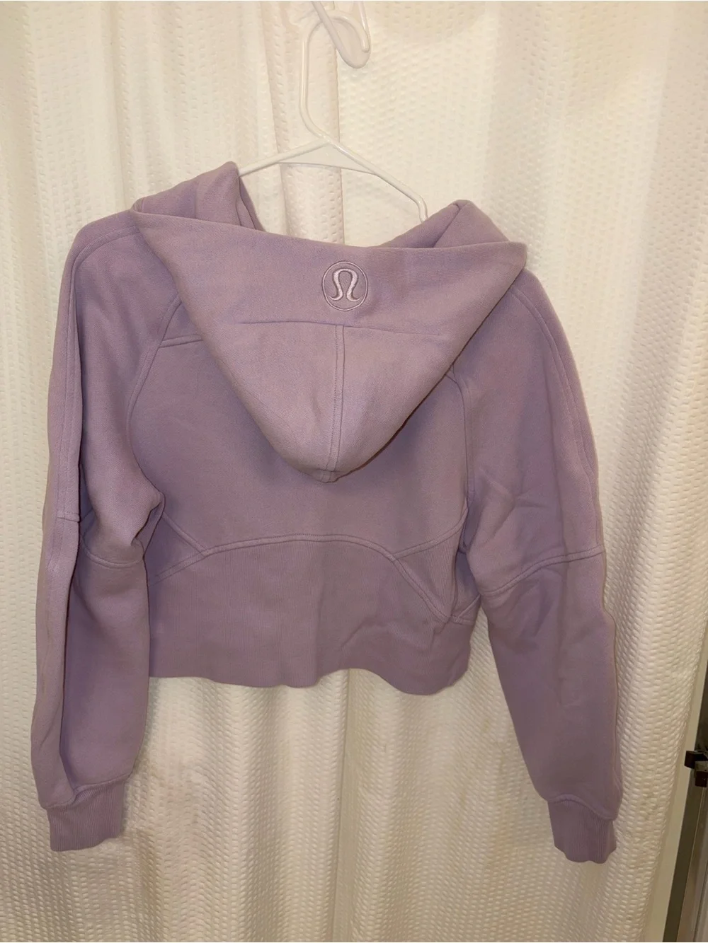 lululemon Cropped Half-Zip Hoodie • size XS/S • lilac
